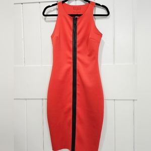 Guess spandex style dress with full zipper in front
